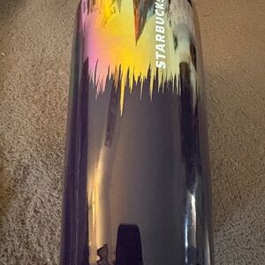 Starbucks super cool shiny sort of oil slick-like travel coffee mug